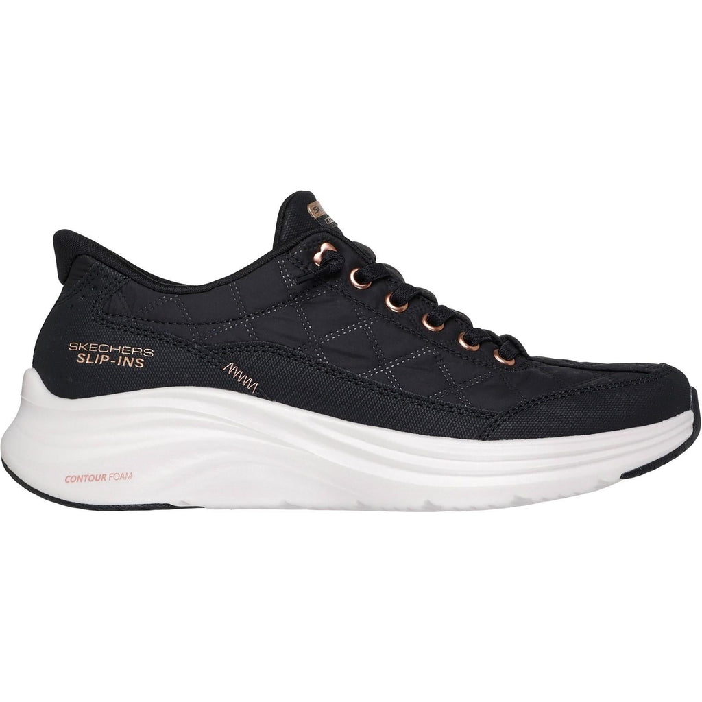 Women's Wide Fit Skechers 150413 Slip-ins Contour Foam Cozy Fit Golden Hour Sneakers