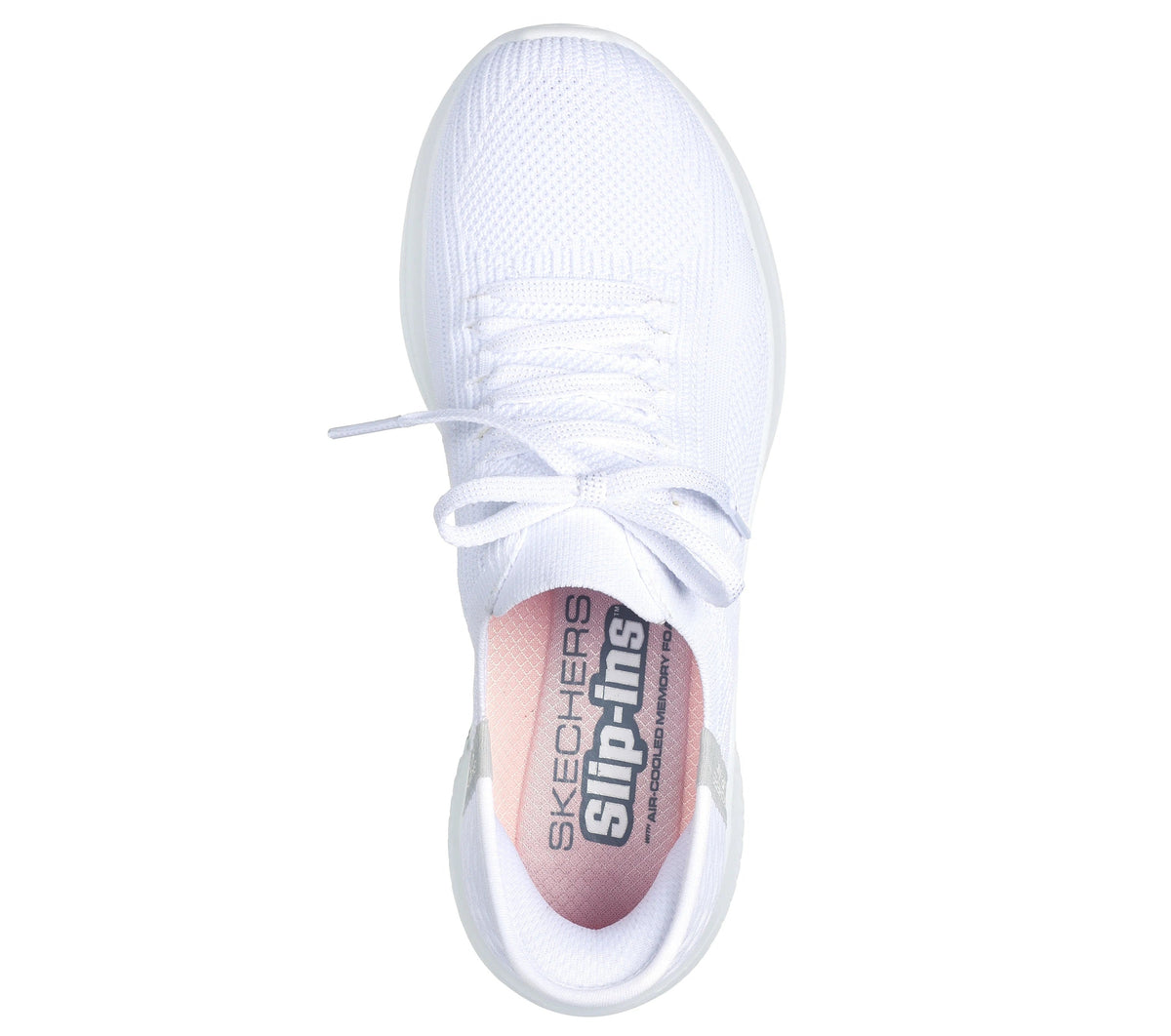 Women's Wide Fit Skechers 149710W Slip-ins Ultra Flex 3.0 Brilliant Sneakers - White