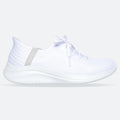 Women's Wide Fit Skechers 149710W Slip-ins Ultra Flex 3.0 Brilliant Sneakers - White