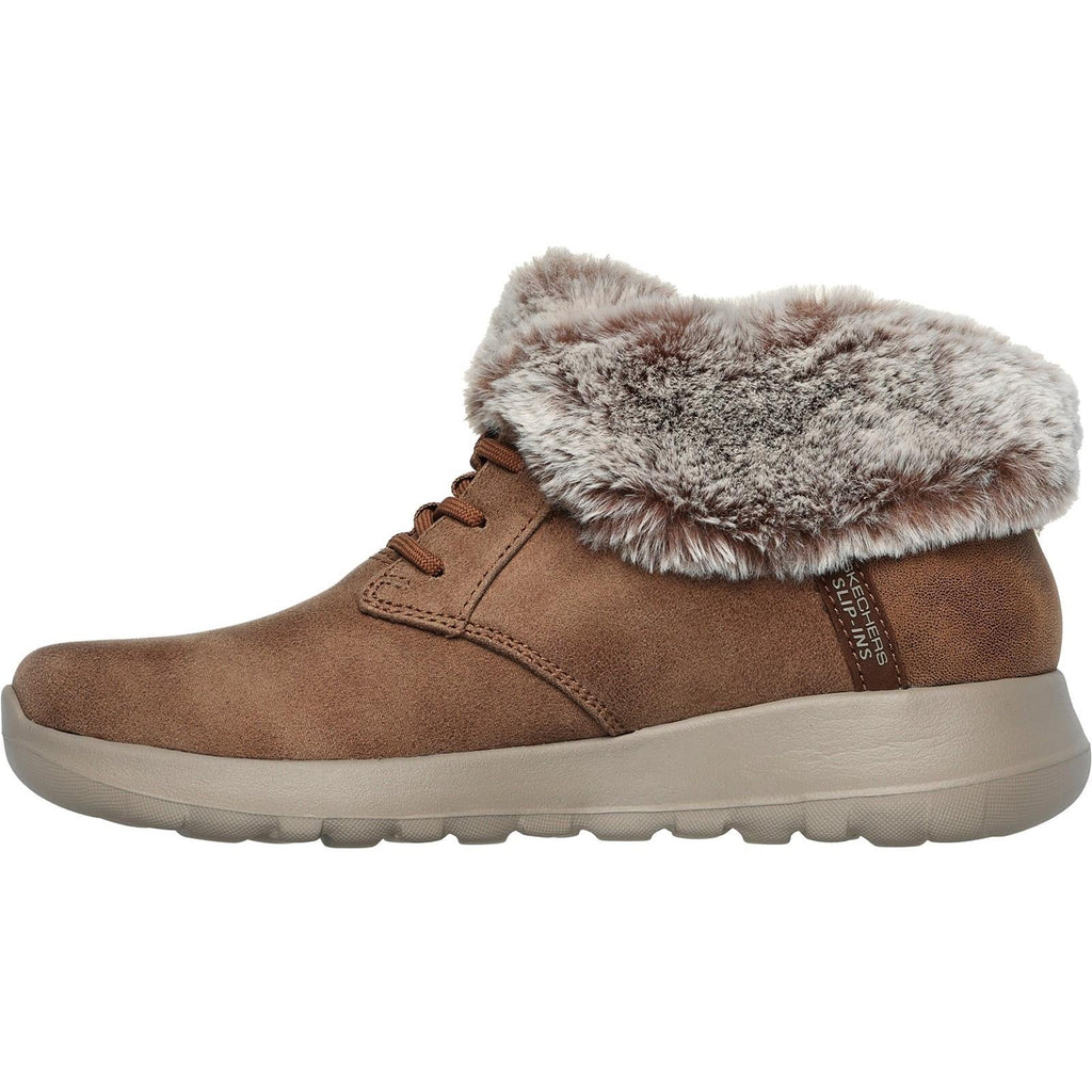 Women's Wide Fit Skechers 144803 Slip-ins On The Go Joy Cozy Charm Boots
