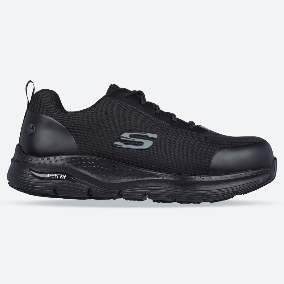 Men's Wide Fit Skechers 200086EC Arch Fit Ringstap Safety Sneakers