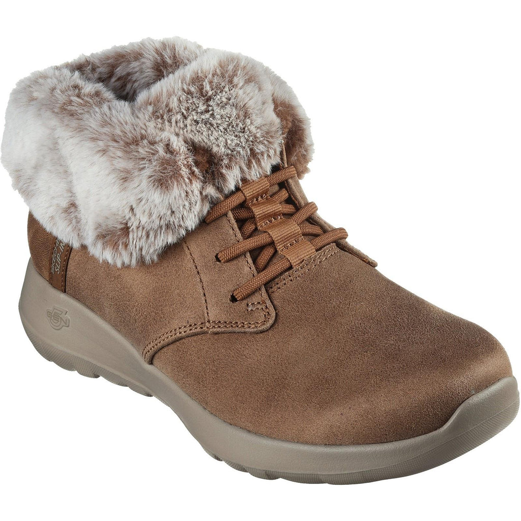 Women's Wide Fit Skechers 144803 Slip-ins On The Go Joy Cozy Charm Boots