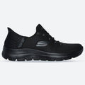 Women's Wide Fit Skechers 150123 Slip-ins Summits Diamond Dream Sneakers - Black