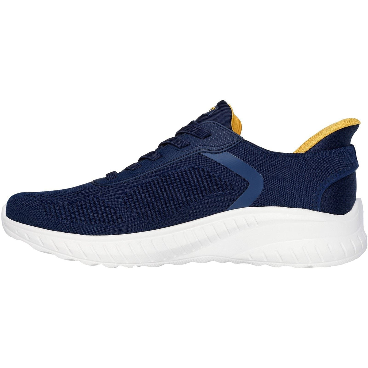 Men's Wide Fit Skechers 118312 Slip-ins Bobs Sport Squad Chaos Solid Step Sneakers
