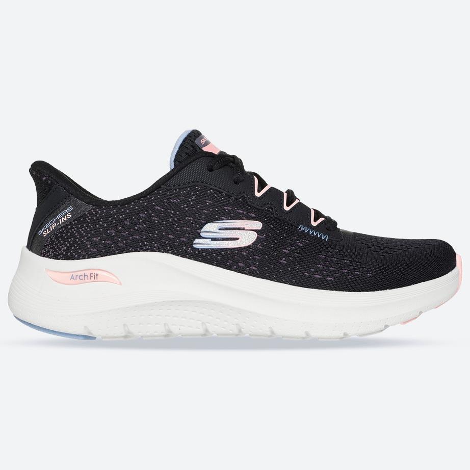 Women's Wide Fit Skechers 150333 Slip-ins Arch Fit 2.0 Fresh Space Sneakers