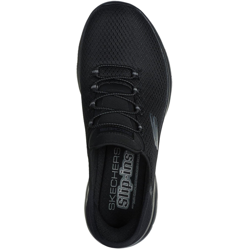 Women's Wide Fit Skechers 150123 Slip-ins Summits Diamond Dream Sneakers - Black