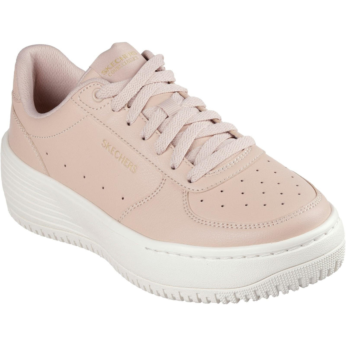 Women's Wide Fit Skechers 185110 Court Classics Grand 92 Be Lifted Sneakers