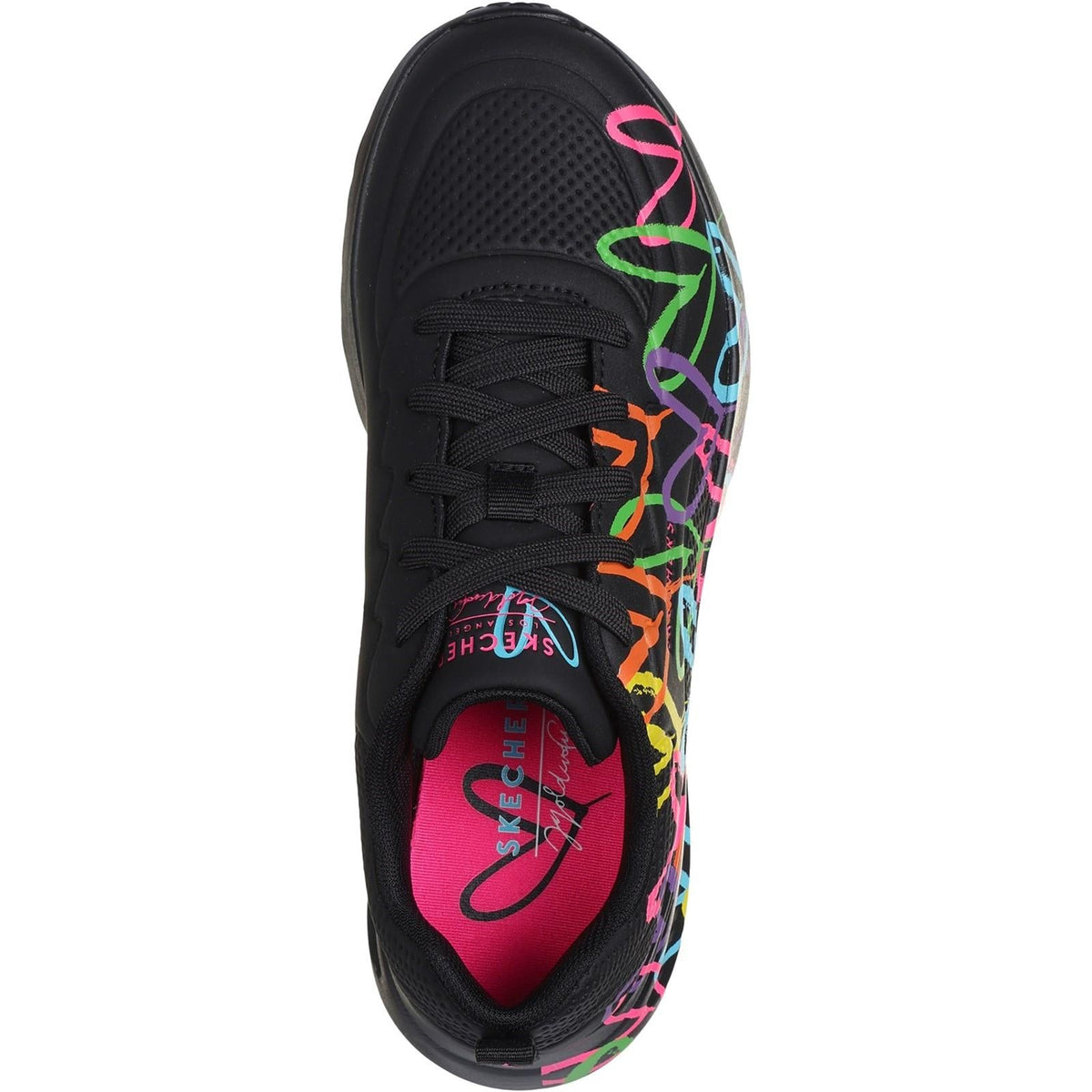 Women's Wide Fit Skechers 177977 Uno Lite Heart Of Hearts Sneakers