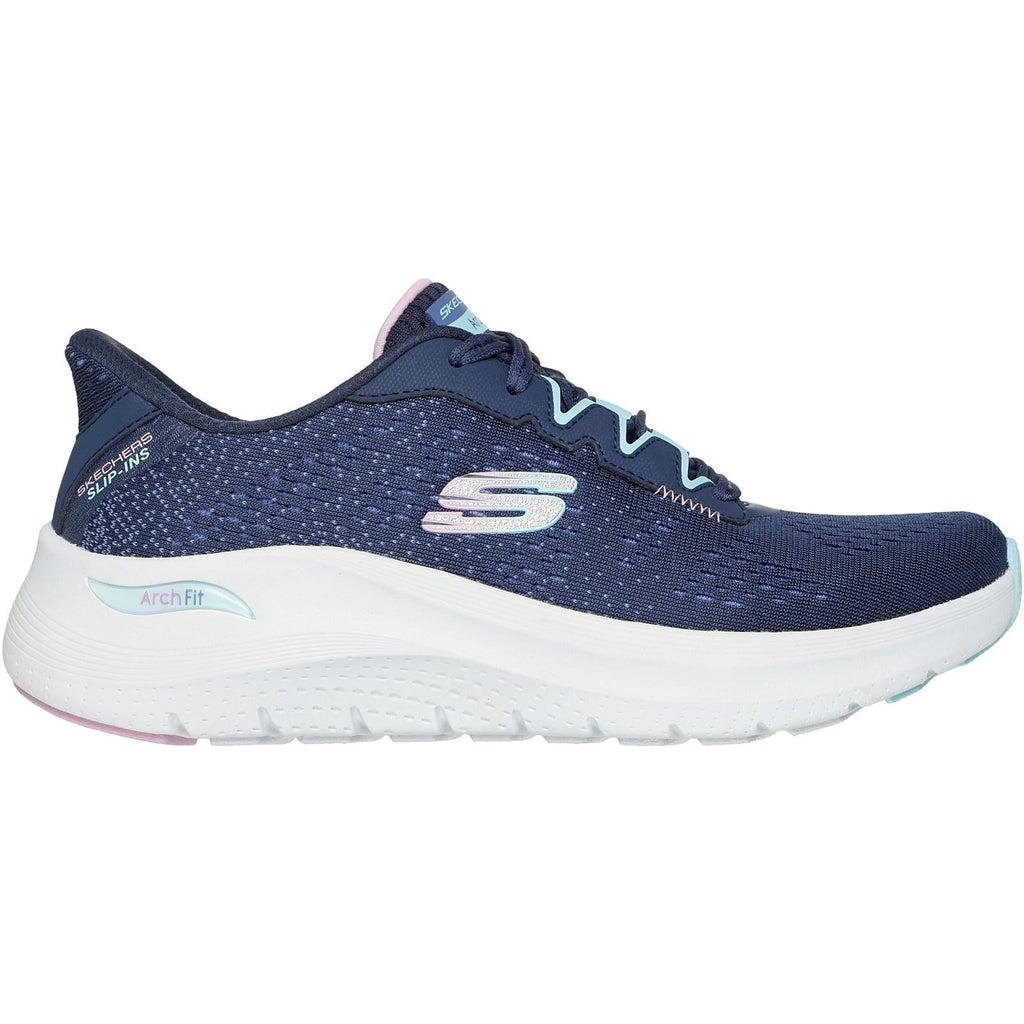 Women's Wide Fit Skechers 150333 Slip-ins Arch Fit 2.0 Fresh Space Sneakers