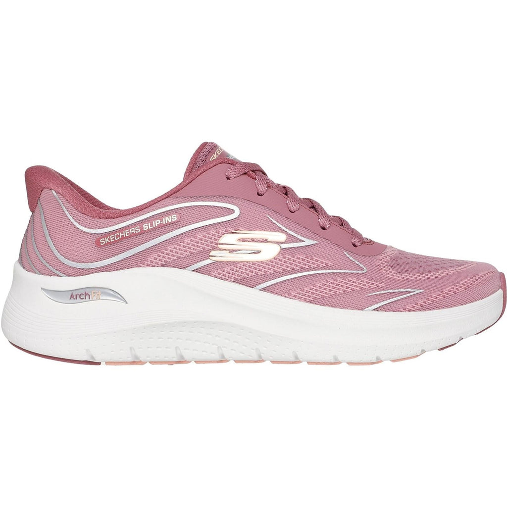 Women's Wide Fit Skechers 150328 Slip-ins Arch Fit 2.0 Sleek Stride Sneakers