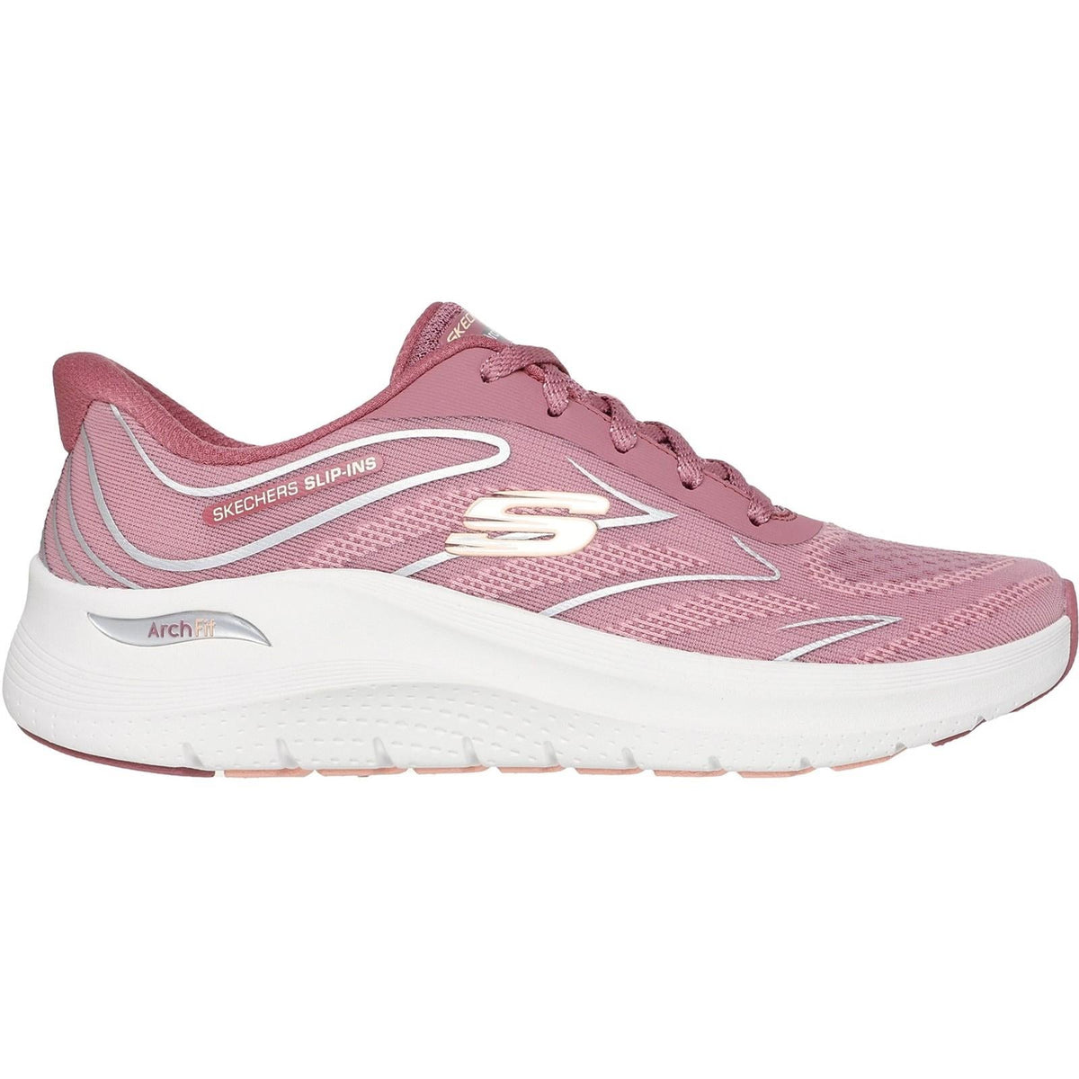 Women's Wide Fit Skechers 150328 Slip-ins Arch Fit 2.0 Sleek Stride Sneakers