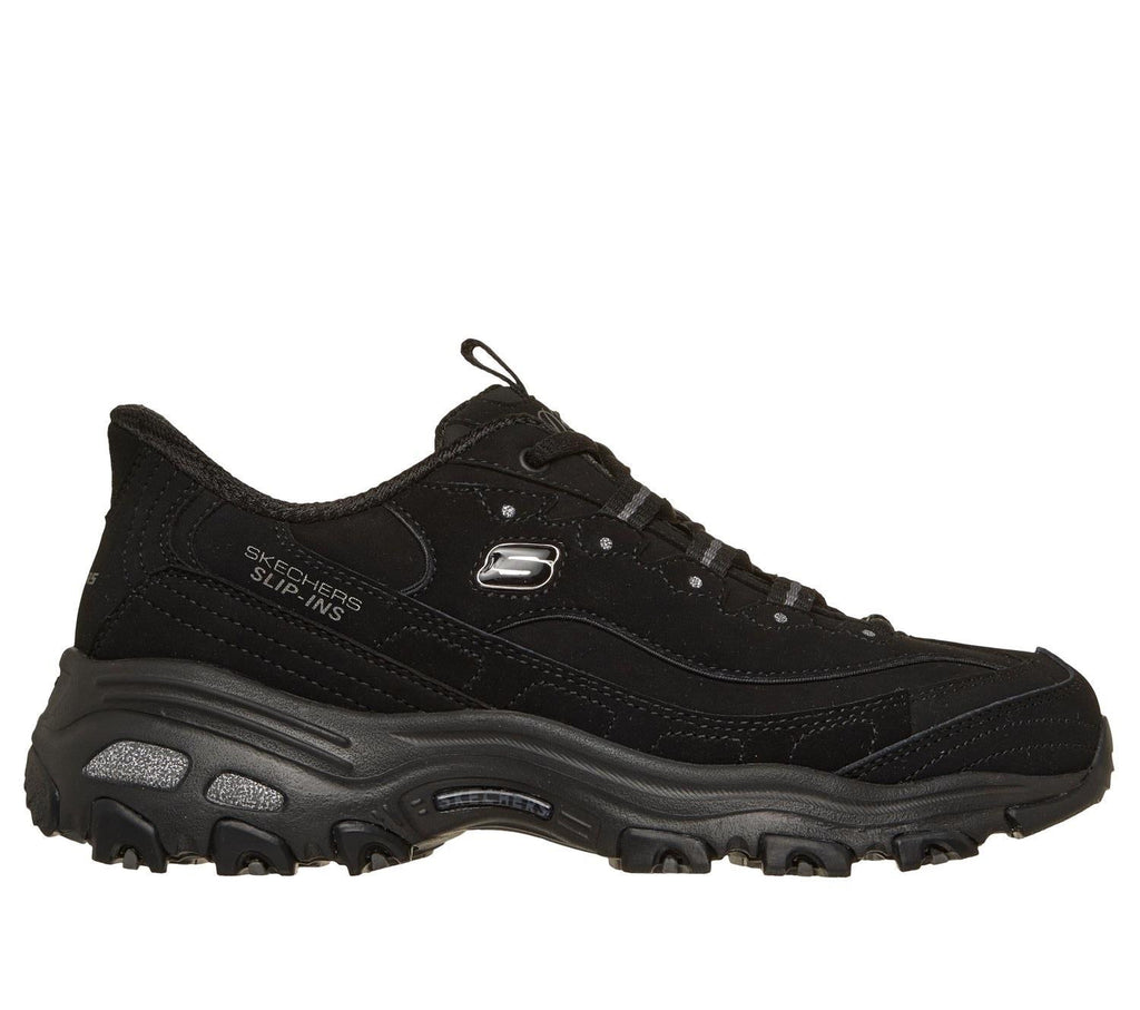 Women's Wide Fit Skechers 150543W Slip-ins D'Lites Classic Remix Sneakers