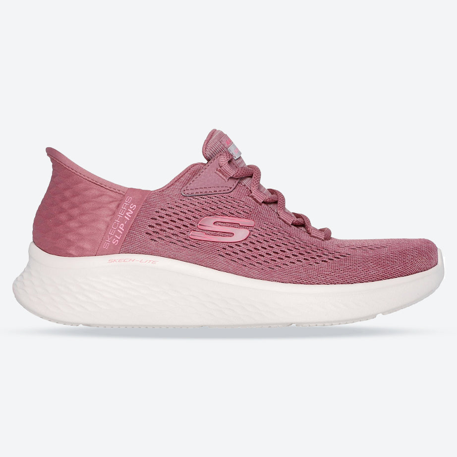 Women's Wide Fit Skechers 150012 Slip-ins Skech Lite Pro Natural Sneakers