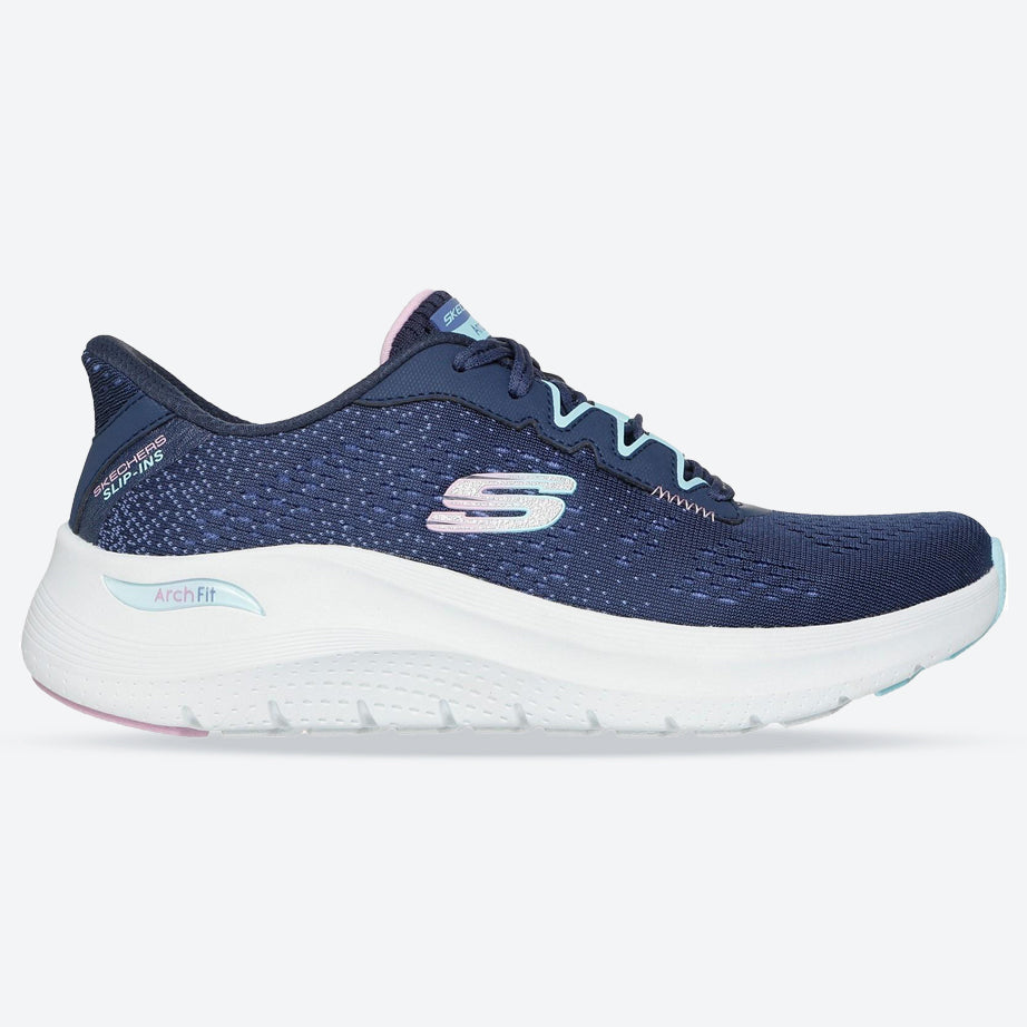 Women's Wide Fit Skechers 150333 Slip-ins Arch Fit 2.0 Fresh Space Sneakers