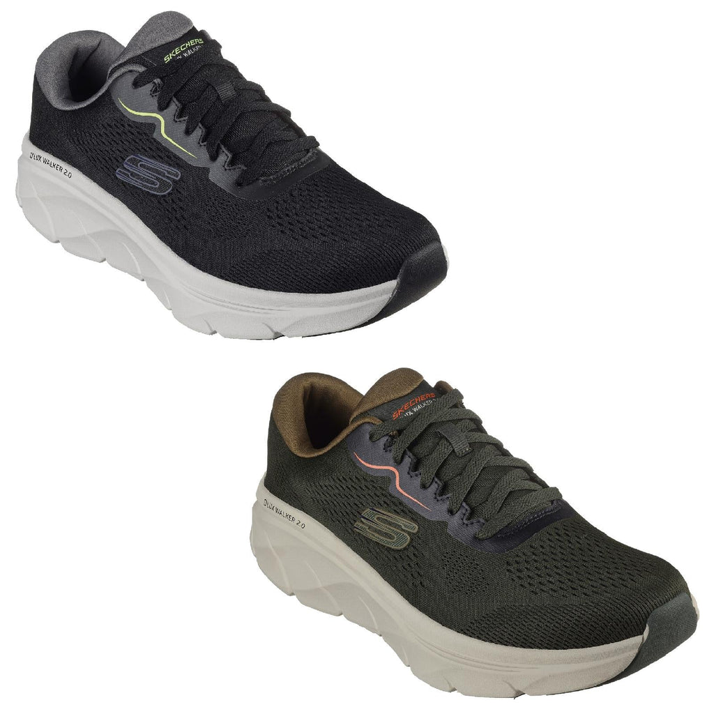 Men's Wide Fit Skechers 232714 D'lux Walker 2.0 Swave Sneakers