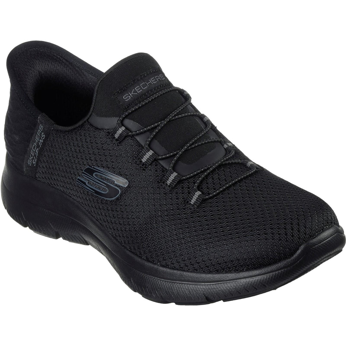 Women's Wide Fit Skechers 150123 Slip-ins Summits Diamond Dream Sneakers - Black