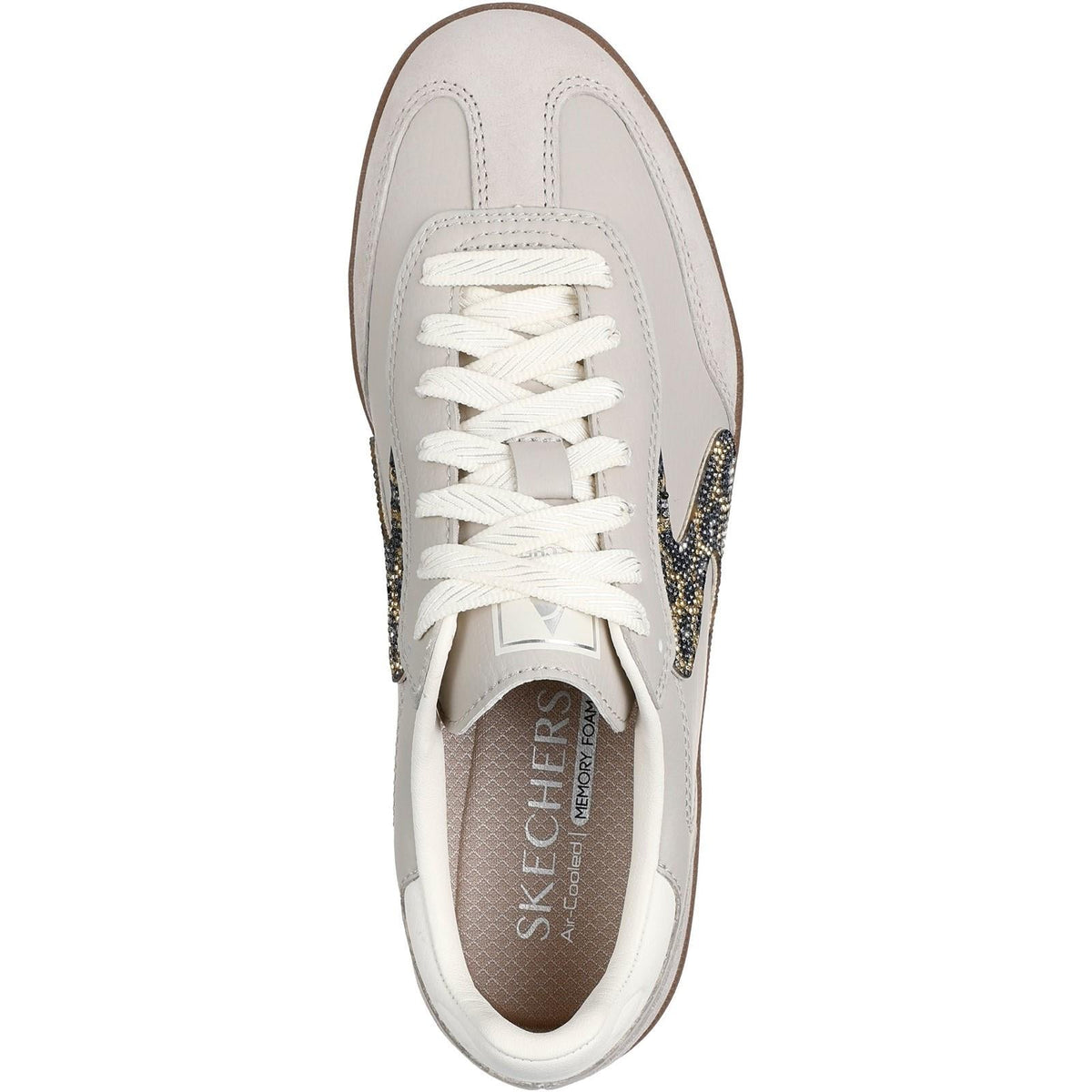 Women's Wide Fit Skechers 185239 Hotshot Shimmering Spots Sneakers