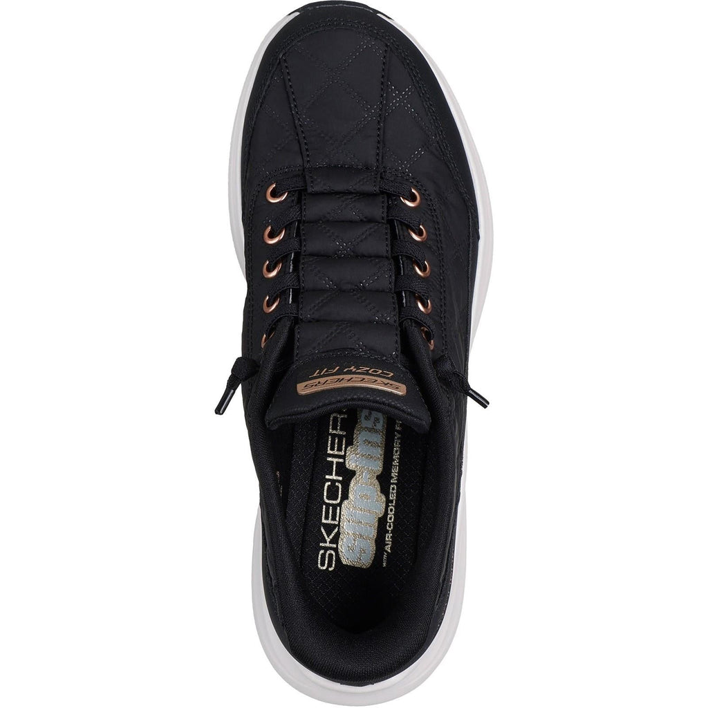 Women's Wide Fit Skechers 150413 Slip-ins Contour Foam Cozy Fit Golden Hour Sneakers