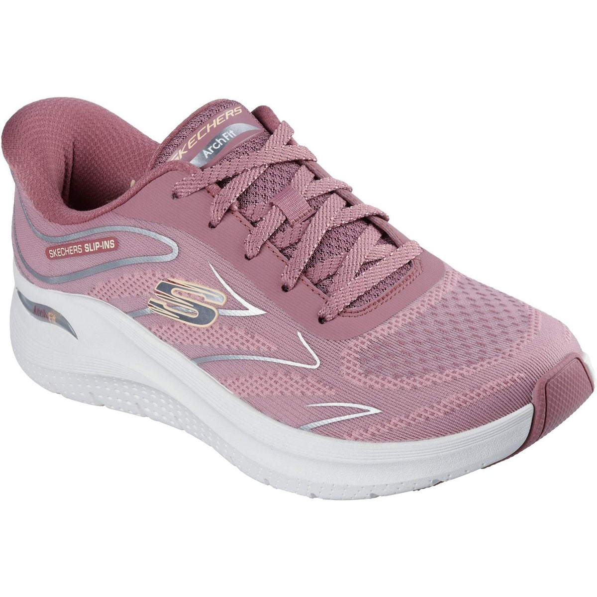 Women's Wide Fit Skechers 150328 Slip-ins Arch Fit 2.0 Sleek Stride Sneakers