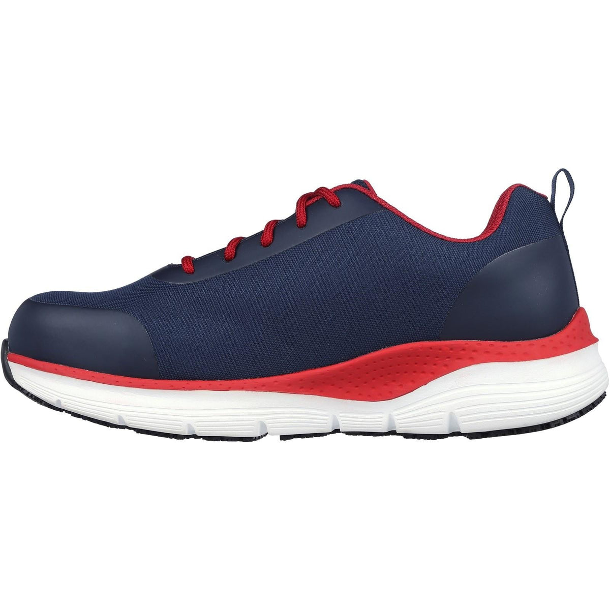 Men's Wide Fit Skechers 200086EC Arch Fit Ringstap Safety Sneakers - Red/Navy