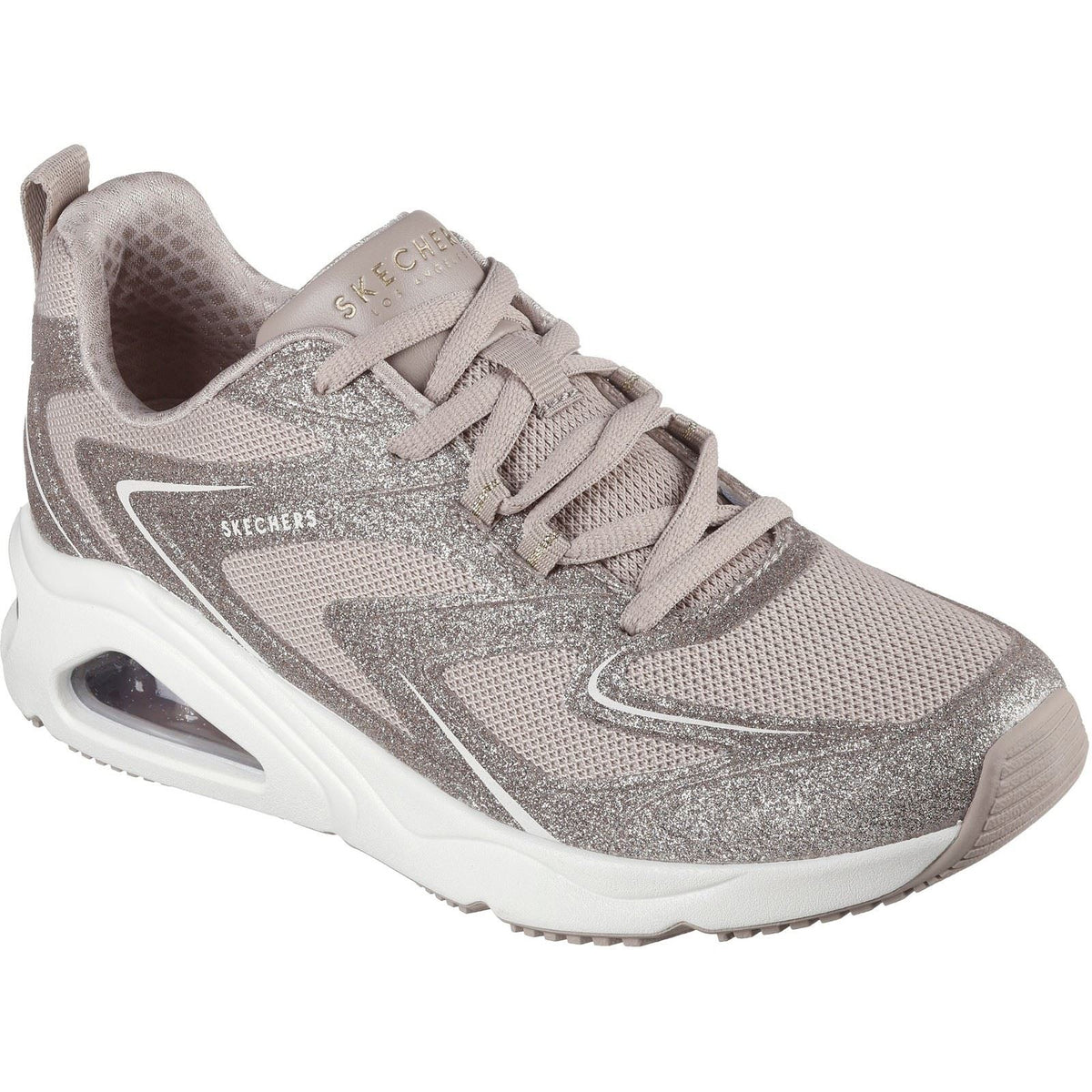 Women's Wide Fit Skechers 177411 Tres-Air Uno Glit Airy Sneakers
