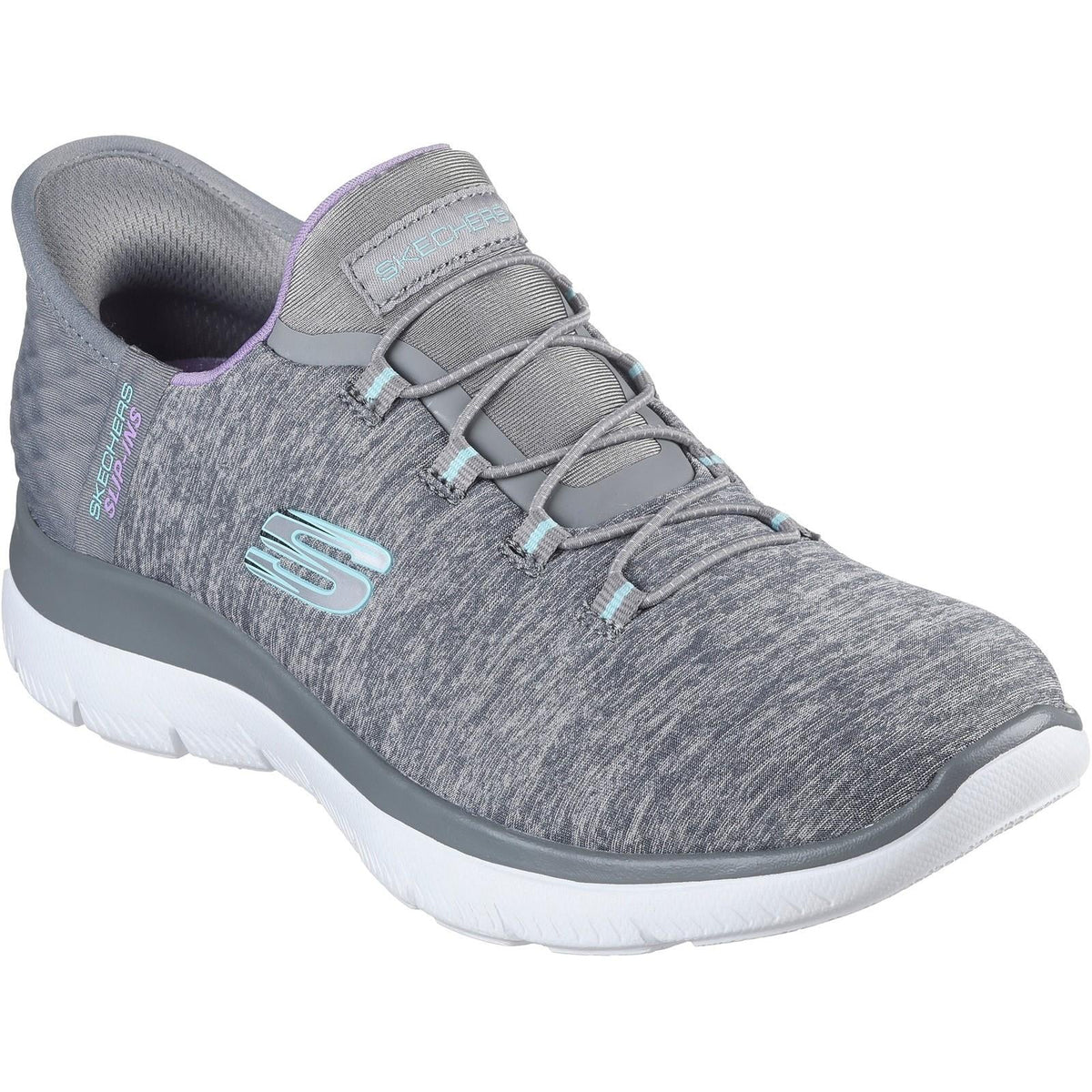 Women's Wide Fit Skechers 149937 Slip-ins Summits Dazzling Sneakers