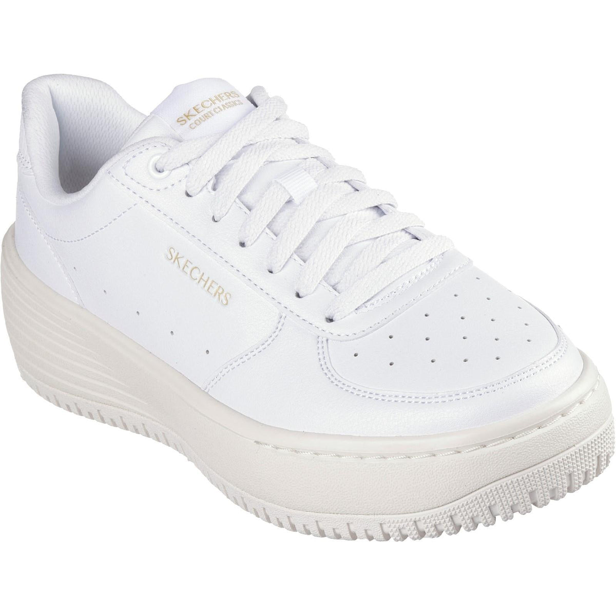 Women's Wide Fit Skechers 185110 Court Classics Grand 92 Be Lifted Sneakers
