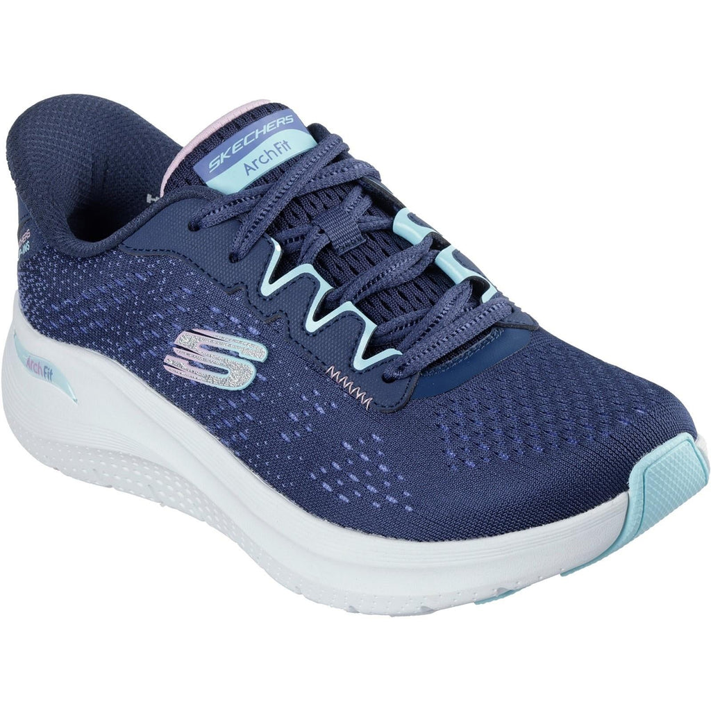 Women's Wide Fit Skechers 150333 Slip-ins Arch Fit 2.0 Fresh Space Sneakers