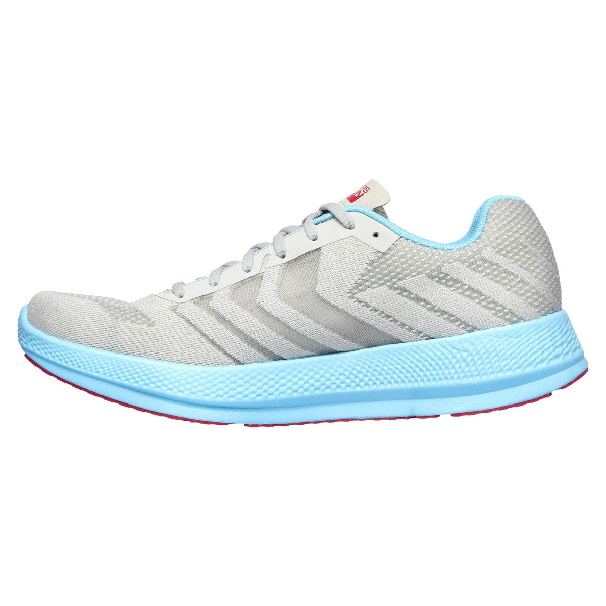 Women's Wide Fit Skechers 130001  Go Run Razor + Sports Sneakers - Grey/Aqua/Pink