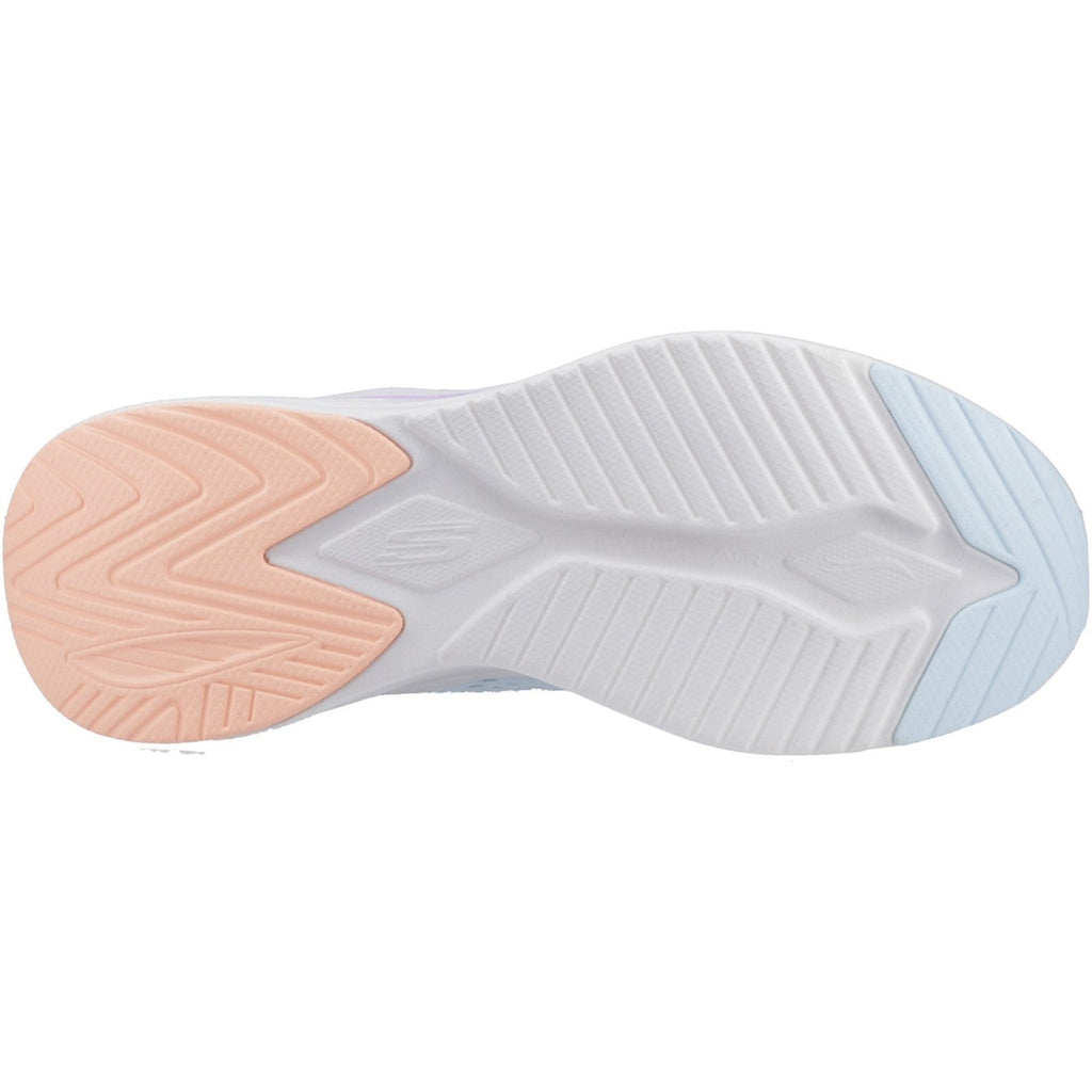 Women's Wide Fit Skechers 150131 Skech Air Meta - Aired Out Sneakers - Light Blue/Multi