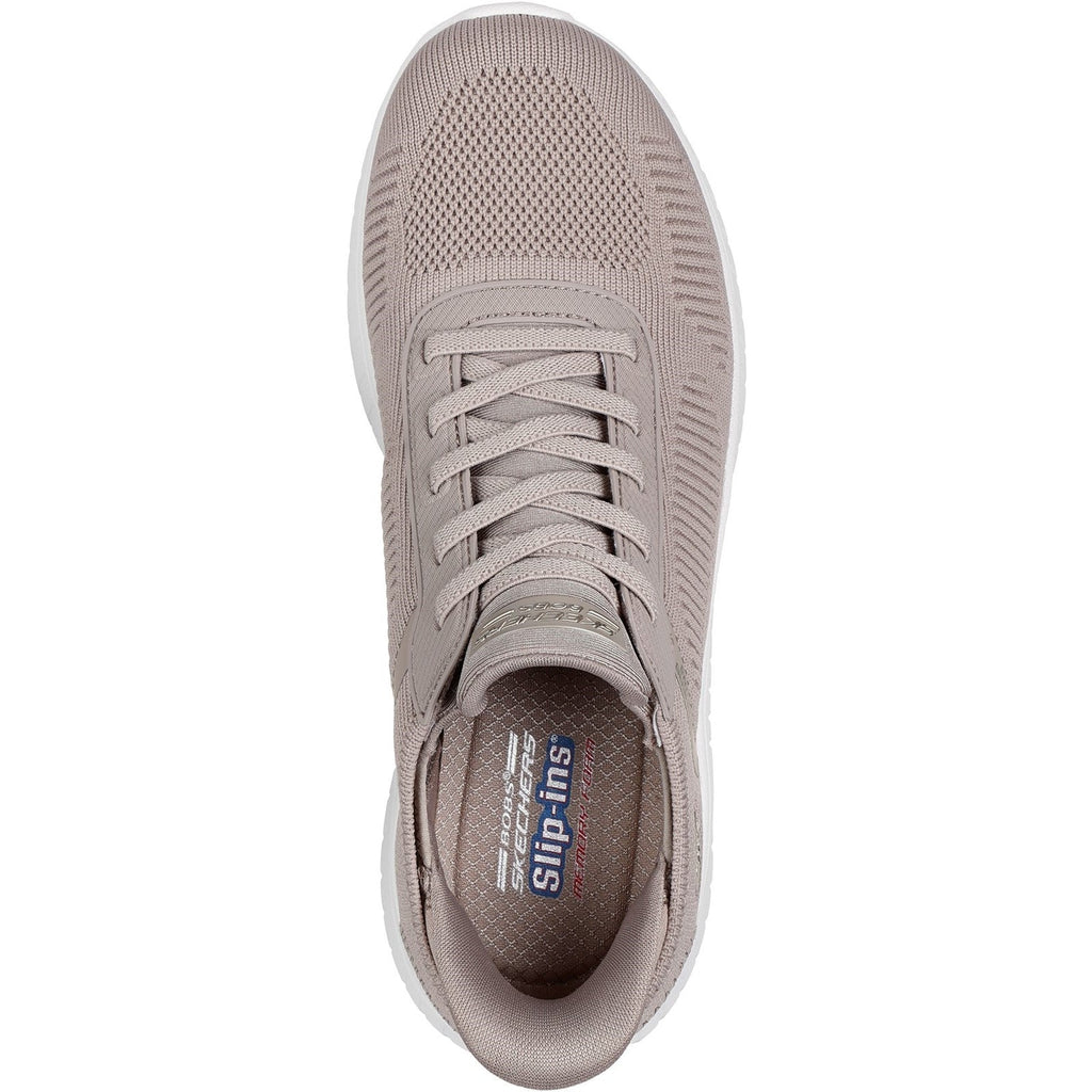 Women's Wide Fit Skechers Slip-ins 117497 Waves Bobs Sport Squad Sneakers