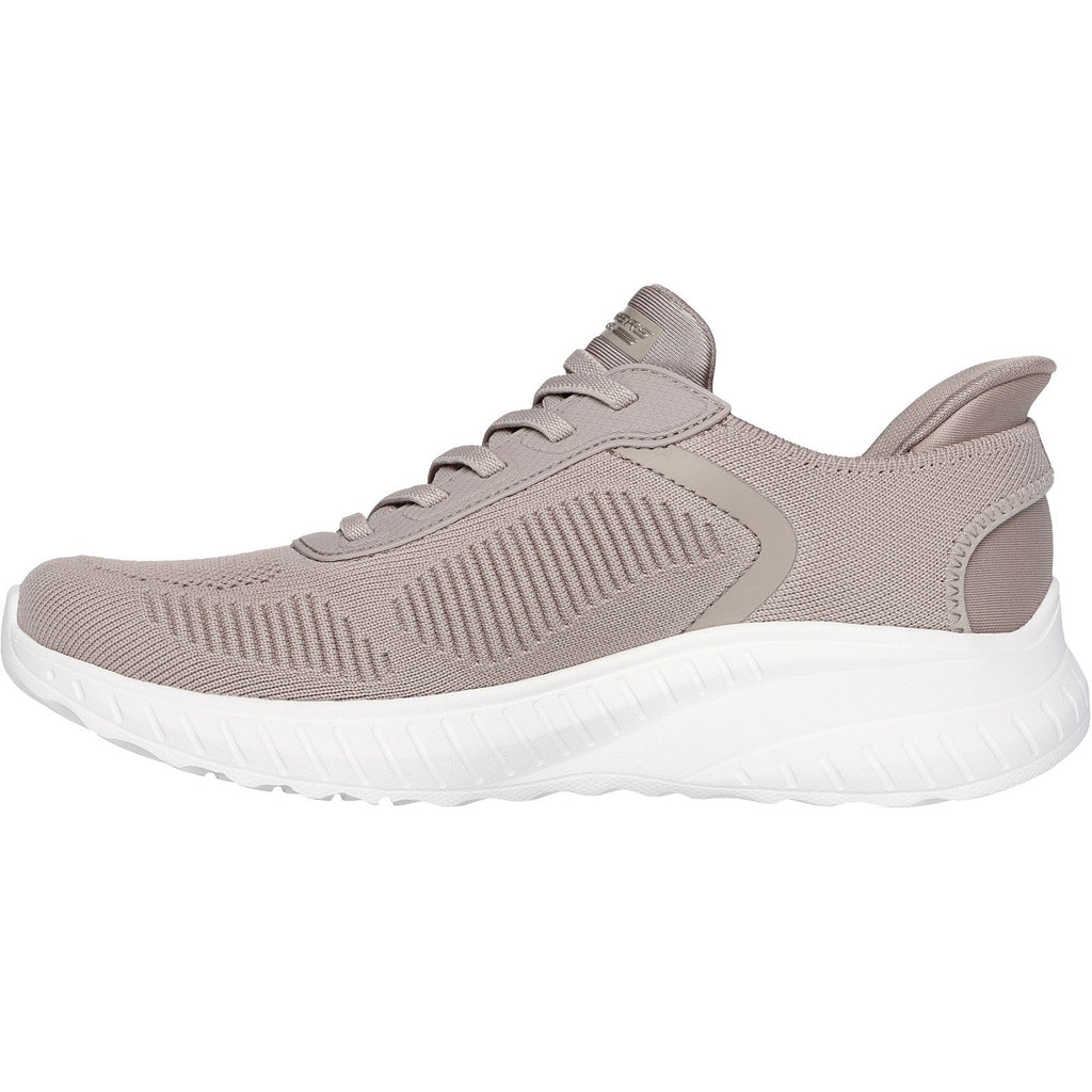 Women's Wide Fit Skechers Slip-ins 117497 Waves Bobs Sport Squad Sneakers