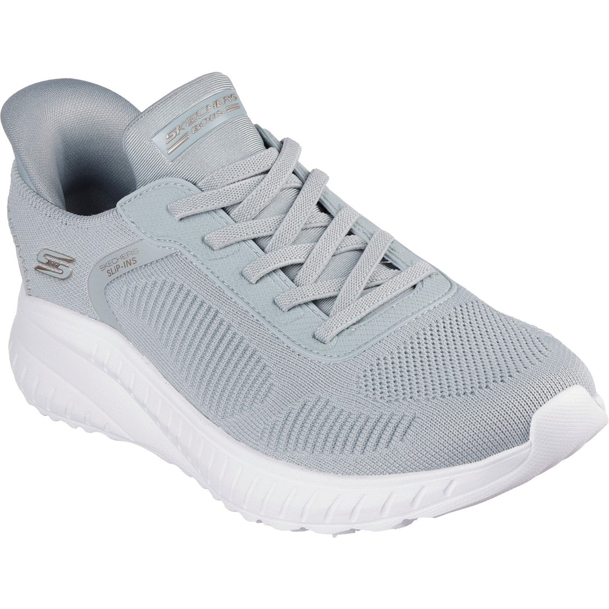 Women's Wide Fit Skechers Slip-ins 117497 Waves Bobs Sport Squad Sneakers