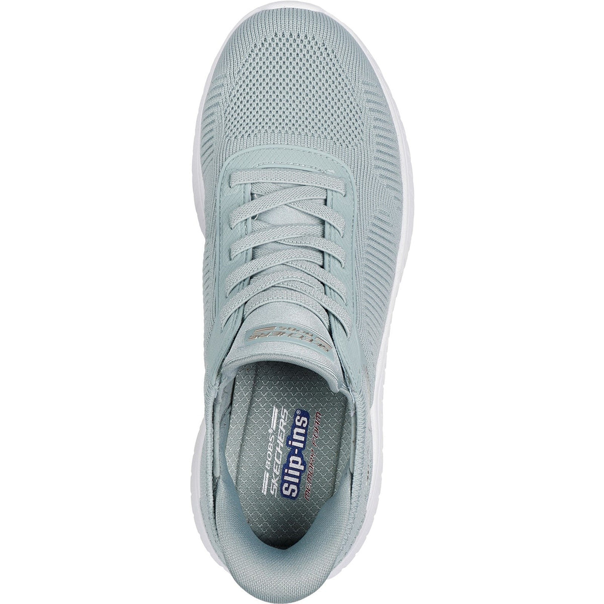 Women's Wide Fit Skechers Slip-ins 117497 Waves Bobs Sport Squad Sneakers