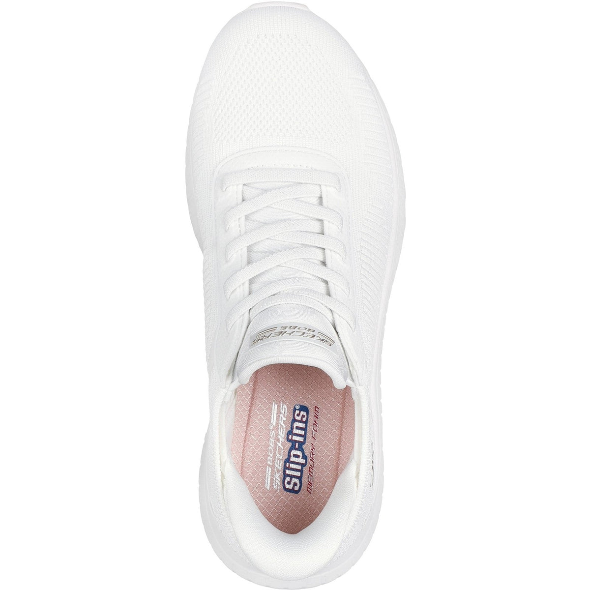Women's Wide Fit Skechers Slip-ins 117497 Waves Bobs Sport Squad Sneakers