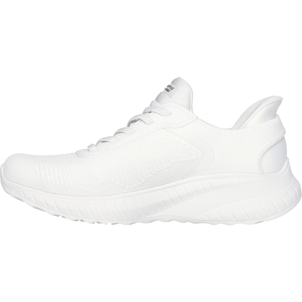 Women's Wide Fit Skechers Slip-ins 117497 Waves Bobs Sport Squad Sneakers
