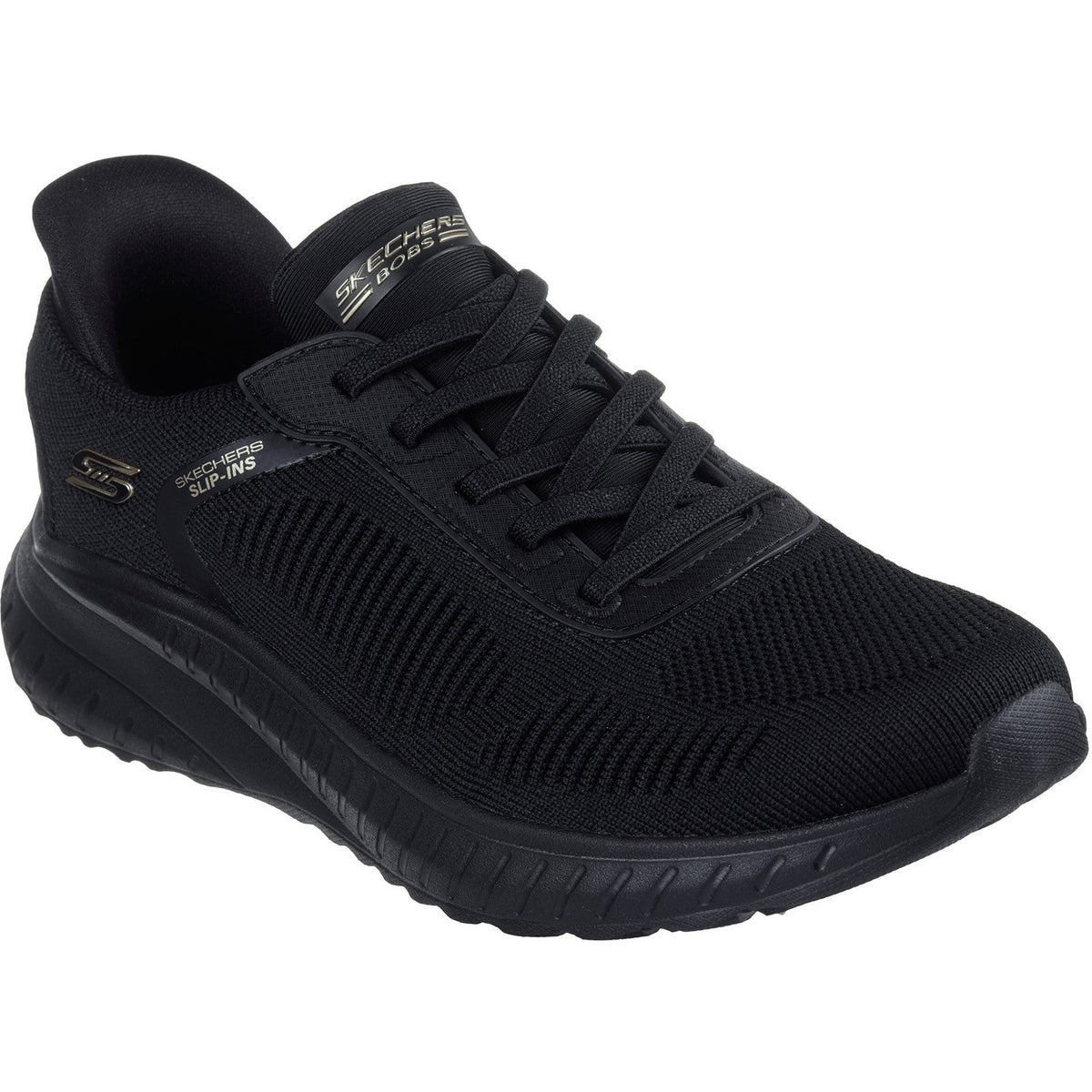 Women's Wide Fit Skechers Slip-ins 117497 Waves Bobs Sport Squad Sneakers