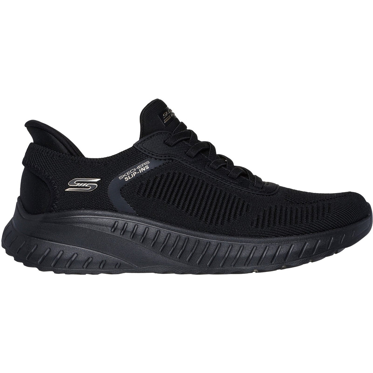Women's Wide Fit Skechers Slip-ins 117497 Waves Bobs Sport Squad Sneakers