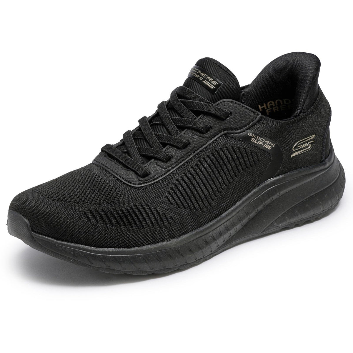 Women's Wide Fit Skechers Slip-ins 117497 Waves Bobs Sport Squad Sneakers