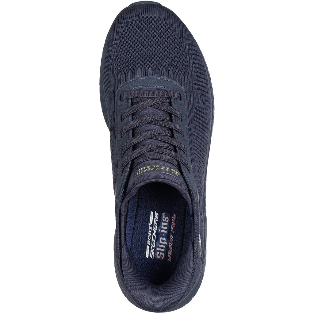 Women's Wide Fit Skechers Slip-ins 117497 Waves Bobs Sport Squad Sneakers