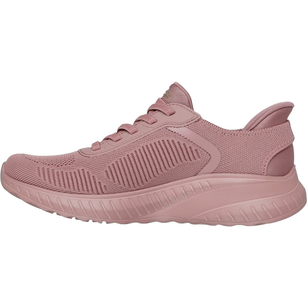 Women's Wide Fit Skechers Slip-ins 117497 Waves Bobs Sport Squad Sneakers
